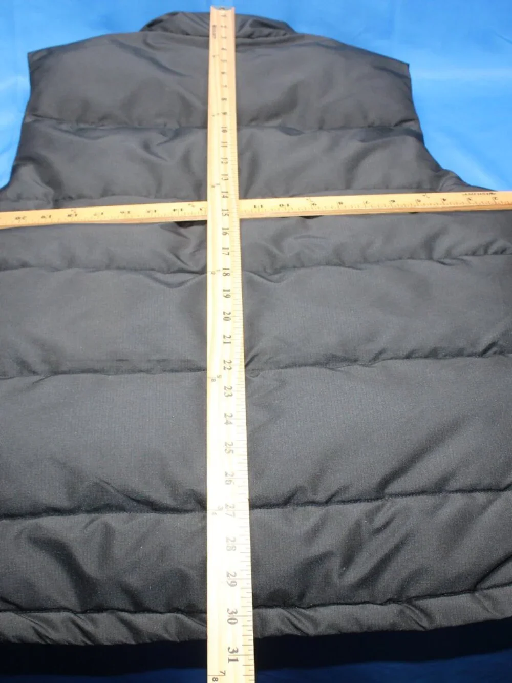 Orvis RipStop Puffer Vest Jacket Mens Large Black Quilted Insulated Lightweight